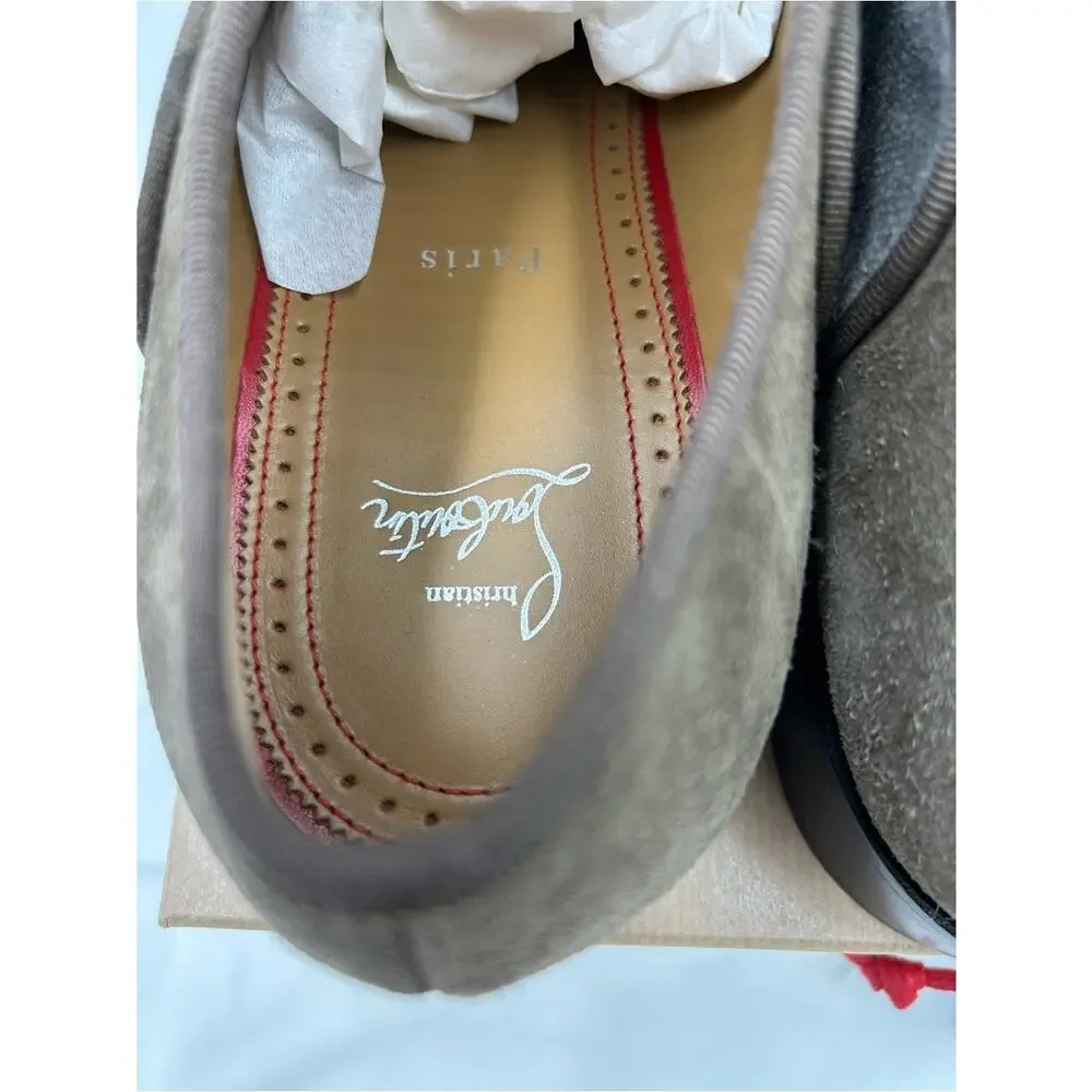 Men's Christian Louboutin,Greggo leather and fabric Oxford size 45 made in Italy